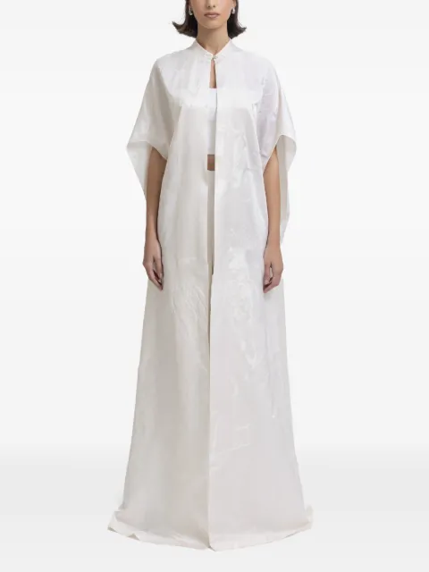Gemy Maalouf open floor-length kaftan White GMCP257530KM