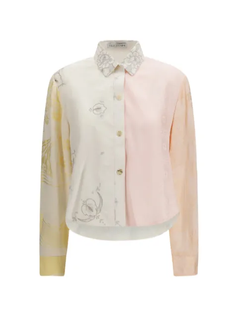E.L.V DENIM Emilie floral collar shirt Neutrals 200823520