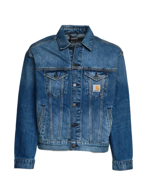 Carhartt WIP Helston paint-splatter denim jacket Blue I033352