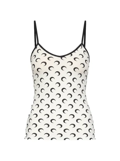 Marine Serre moon-print top White WTO508ACJER0001