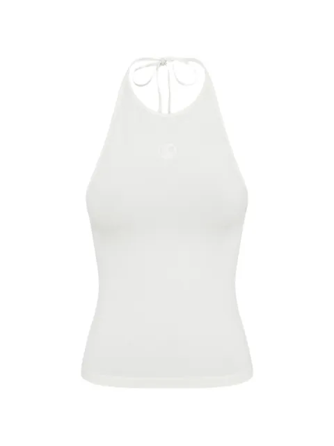Marine Serre logo halter top White WTO504ACJER0115WH10
