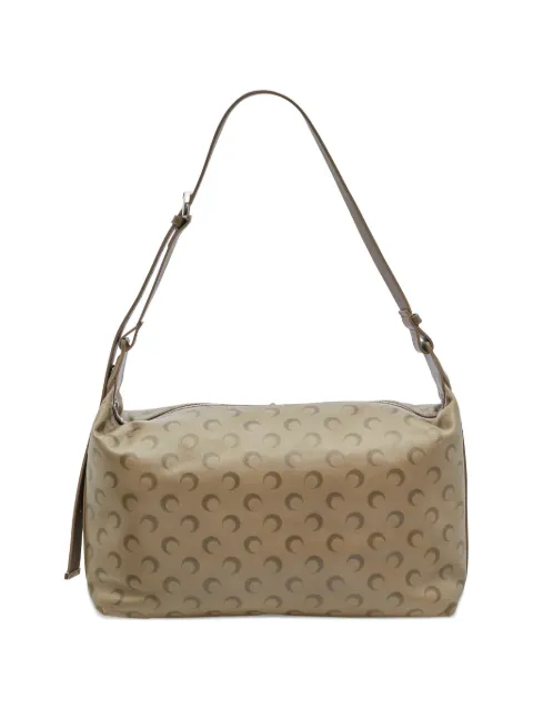 Marine Serre faded moon leather messenger bag Neutrals UBA007ARLEA0052BG40