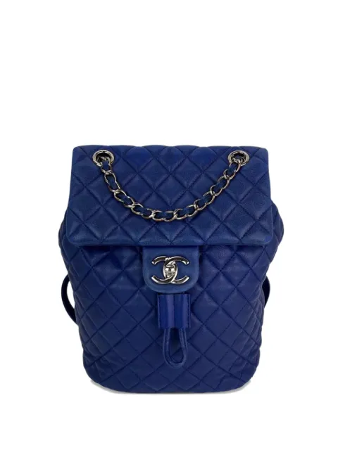 CHANEL Pre-Owned quilted chain urban spirit backpack Blue 50490714784055