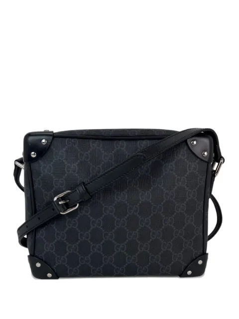 Gucci Pre-Owned GG supreme studded messenger bag Black 50907659698487