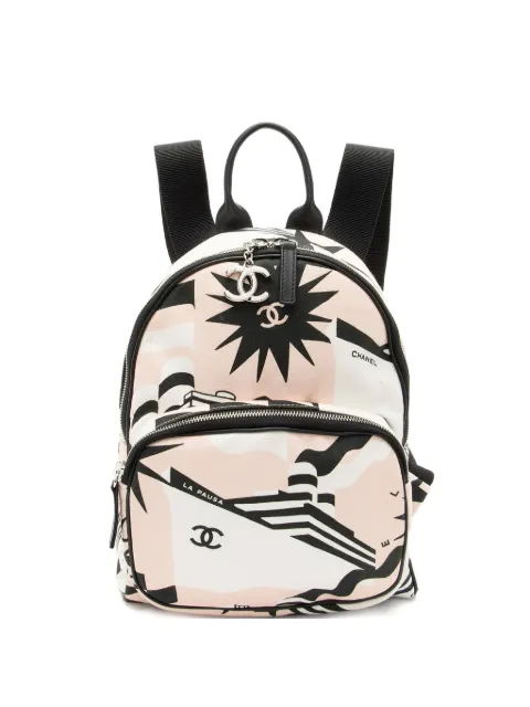 CHANEL Pre-Owned 2019 La Pausa Bay backpack White 40747244748872