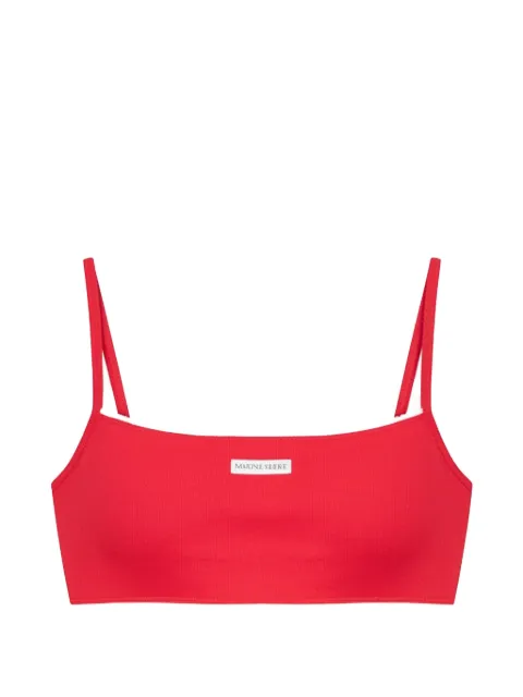 Marine Serre organic cotton bra Red WTO476ACJER0011RD10