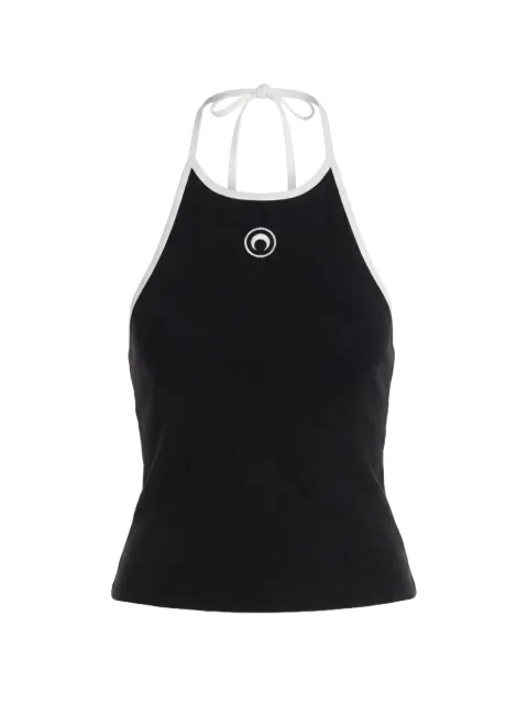 Marine Serre Moon Logo Bicolor Jersey Tank Black WTO504ACJER0008BK96