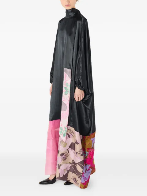 Marine Serre silk dress Black WDR471ADWOV0105BK99