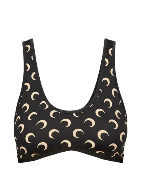 Marine Serre moon-print bra top Black WTO501ACJER0003IT99