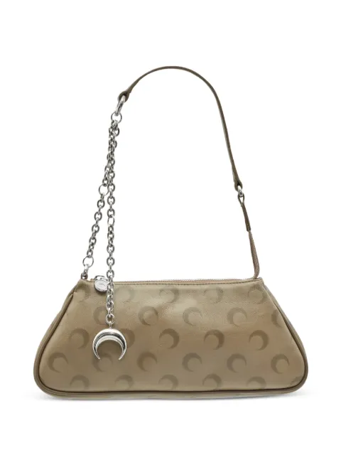 Marine Serre faded-leather moon core bag Neutrals WSB001ARLEA0052BG40