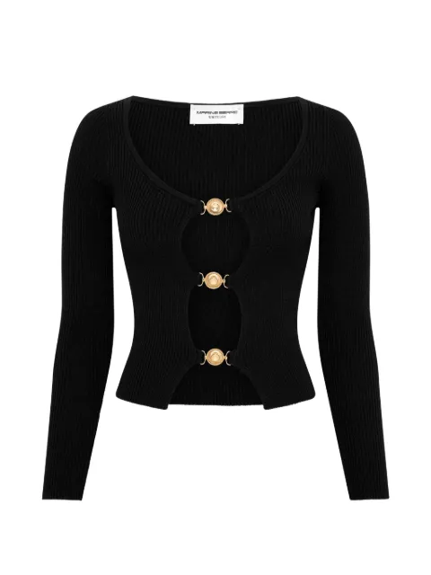 Marine Serre cut-out cardigan Black WCA007ACKNI0546BK99