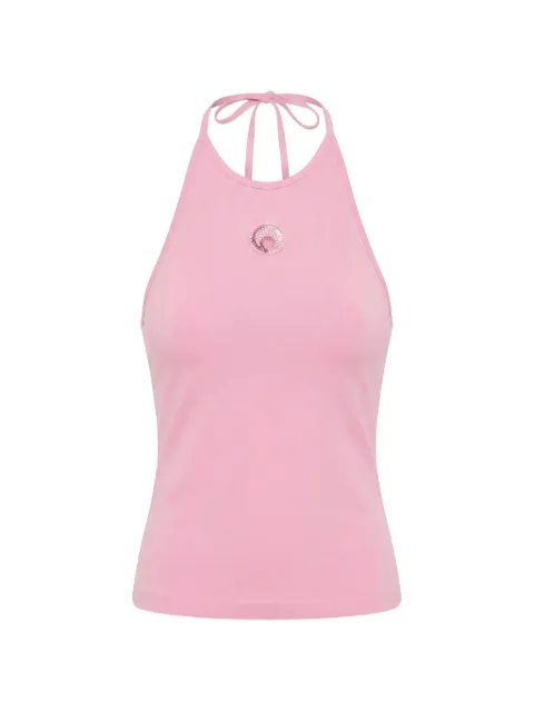 Marine Serre logo halter top Pink WTO504ACJER0115PK30