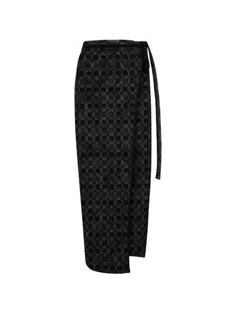 Marine Serre Moonogram cover-up Black WBW001ACJER0005BK99