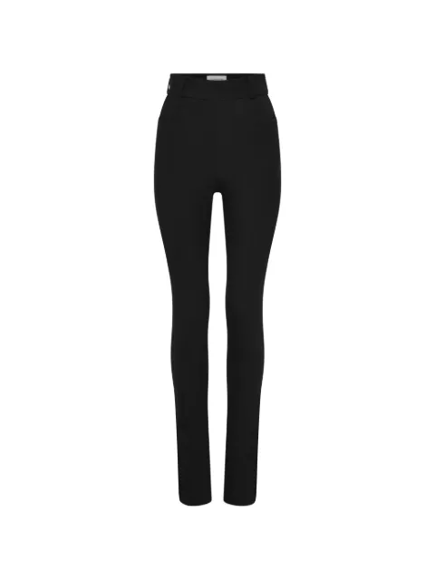 Marine Serre tailored slim-flim pants with sculptural seam lines Black WPA175ACWOV0091BK99