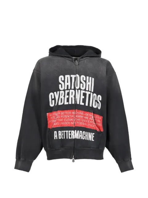 SATOSHI NAKAMOTO Cybernetics hoodie Black FW25HO006