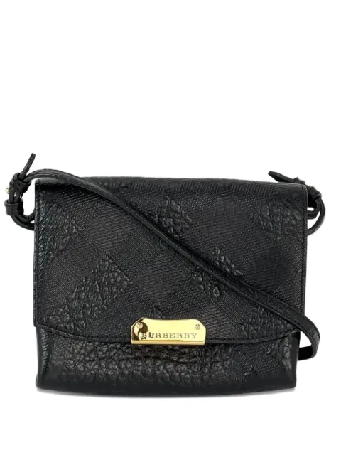 Burberry Pre-Owned Burberry Signature embossed leather crossbody bag Black 49341466378551