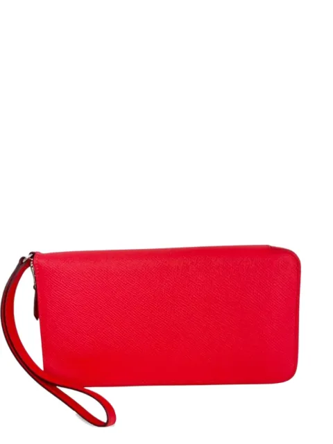 Hermès Pre-Owned Epsom Lucky wrist azap wallet Red 50469565956407