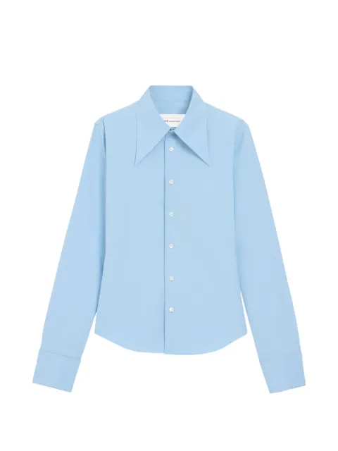 AMI Paris straight point-collar shirt Blue FSH817CO0063484