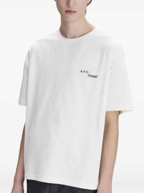 A.P.C. round-neck short-sleeve T-shirt Neutrals COHSLM26487