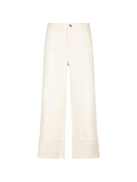 Weekend Max Mara Gesto turned-up cropped trousers Neutrals 2615131152600