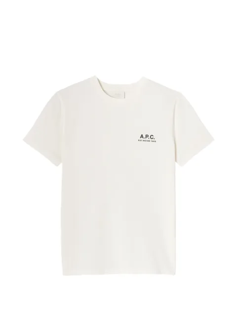 A.P.C. logo-print crew-neck T-shirt Neutrals COHBSM26478