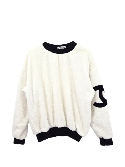 CHANEL Pre-Owned 1990-2000s logo-detail sweatshirt White 116081