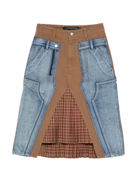 Andersson Bell Carpenter Deconstructed Pleats Skirt Brown APA886W