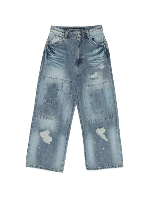 Andersson Bell patchwork distressed jeans Blue APA878W