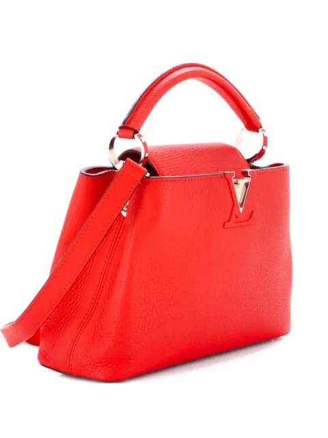 Louis Vuitton Pre-Owned Capucines Bag Leather BB satchel Red 6H4PZYY8LZN825X2
