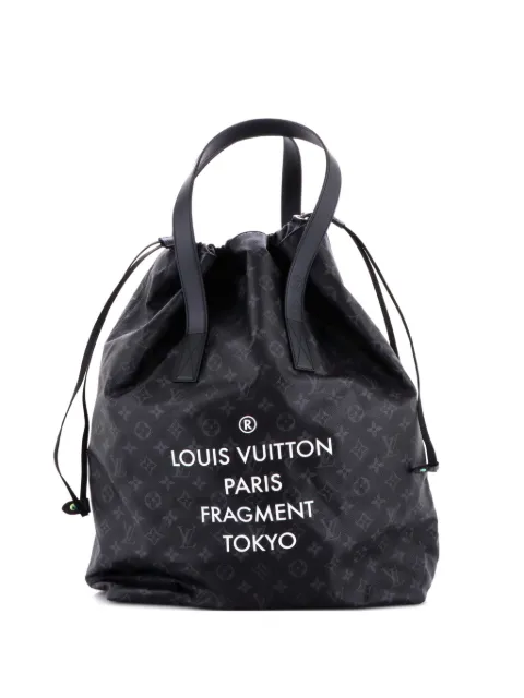 Louis Vuitton Pre-Owned Cabas Light Drawstring Bag Flash Fragment Monogram Eclipse Canvas tote bag Black Z12XB4DBWYZYDGF5