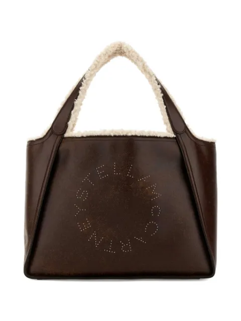 Stella McCartney logo plush-lined tote bag Brown 502793WP0624