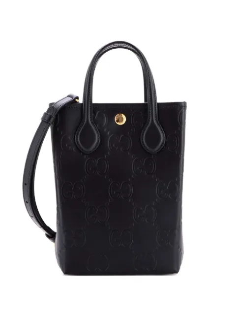 Gucci Pre-Owned Vertical GG Embossed Leather Mini tote bag Black NLRLRWCAZ320TMMP