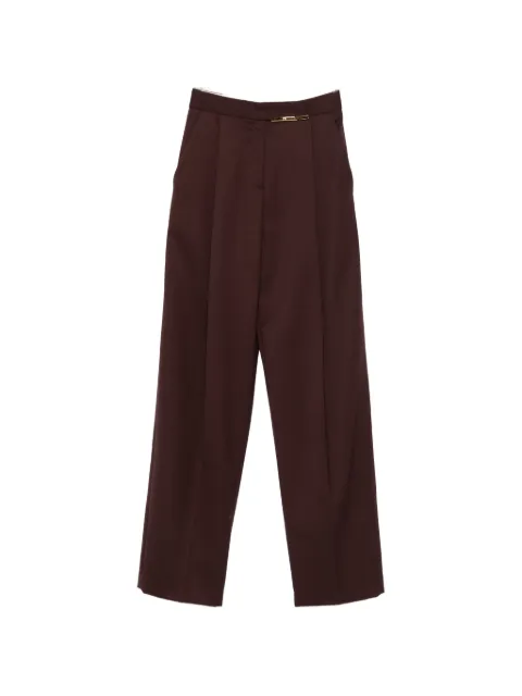 Elisabetta Franchi pleated-front tailored trousers Brown PA15761E2
