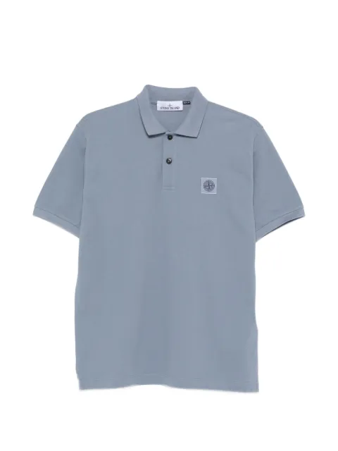 Stone Island 2200011 50/2 organic cotton piqué polo shirt Blue L1S152200011S0039