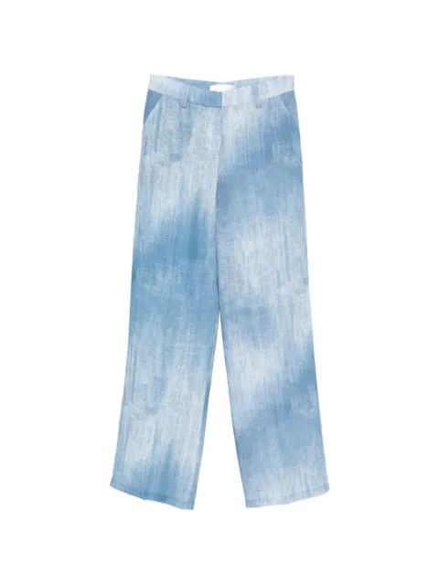 ERMANNO FIRENZE tie-dye trousers Blue D48EP062EC0