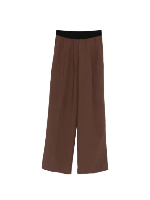 ERMANNO FIRENZE elasticated-waistband trousers Brown D48EP025E32
