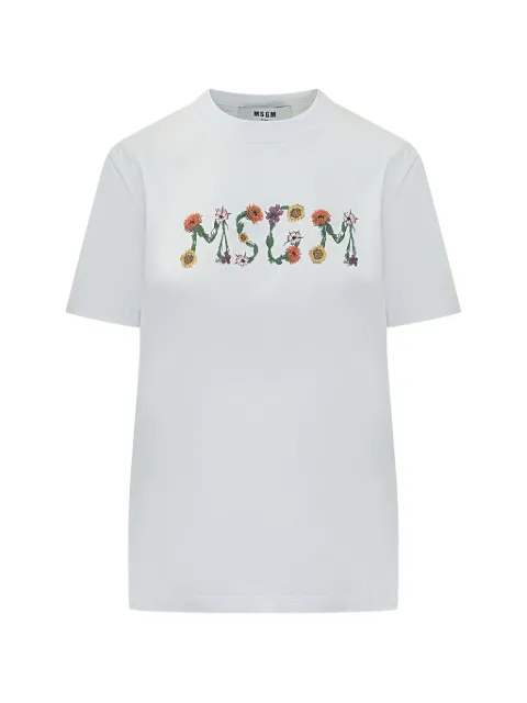 MSGM floral T-shirt White 4041MDM124N26700201