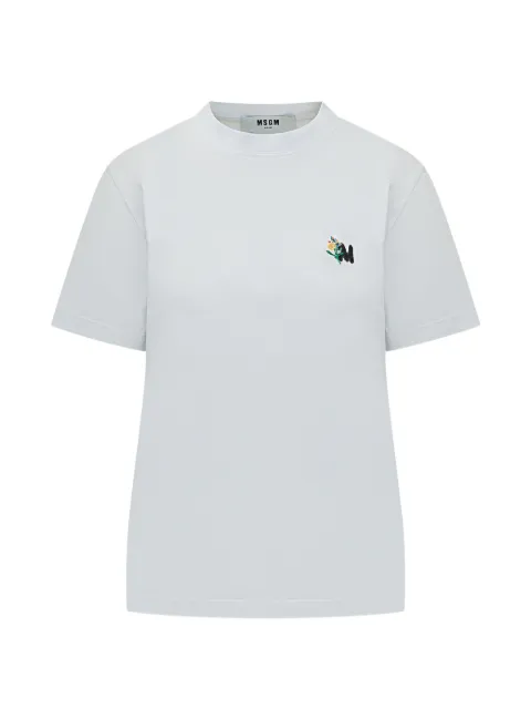 MSGM crewneck graphic T-shirt White 4041MDM127D267002