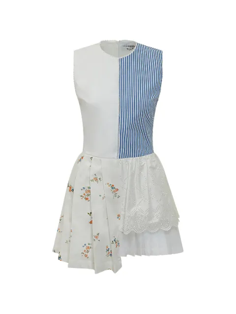 MSGM striped floral dress White 4041MDA27Y26715702