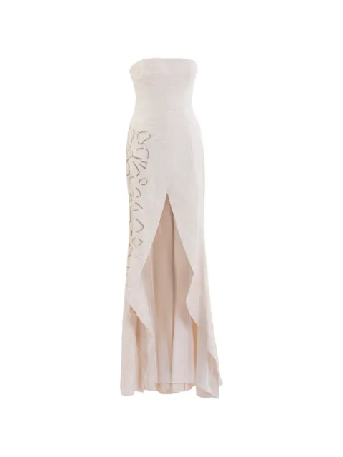 Saiid Kobeisy detachable-sleeves maxi dress Neutrals RTCKSS26LD900