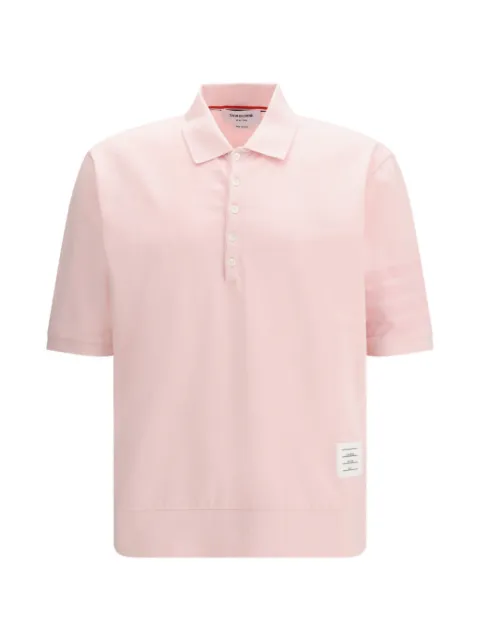 Thom Browne short-sleeve polo shirt Pink MJP236AJ0253