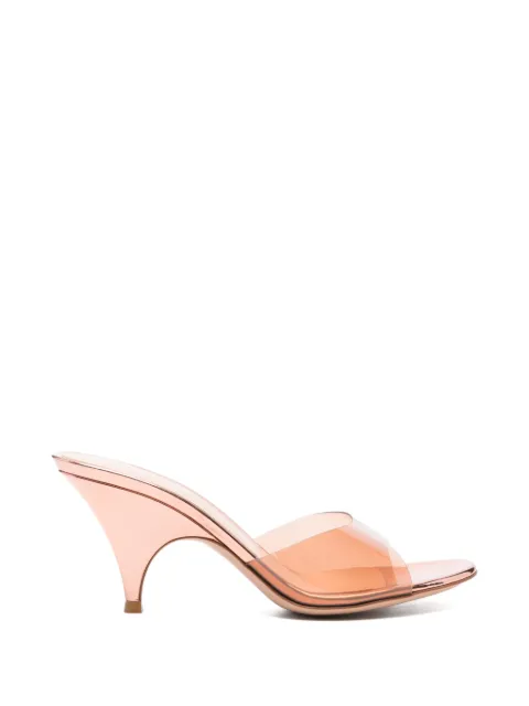Gianvito Rossi Sofia metallic-finish mules Red G1018470RICGME