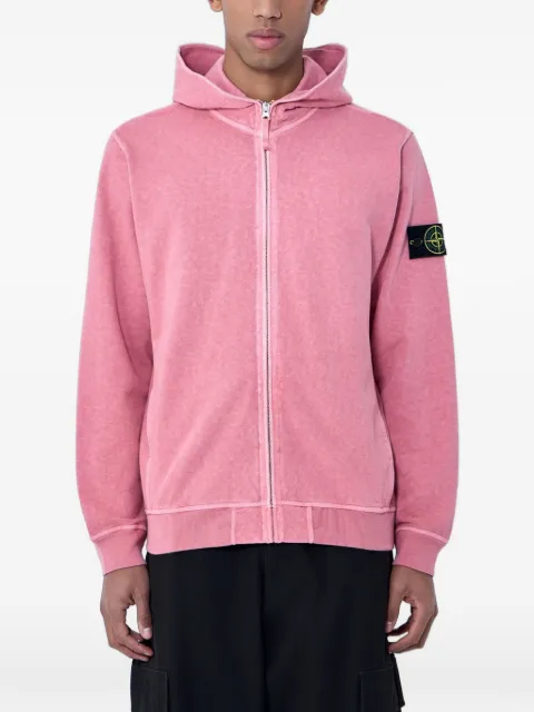 Stone Island 6100032 malfilé fleece old-effect sweatshirt Pink L1S156100032S0060