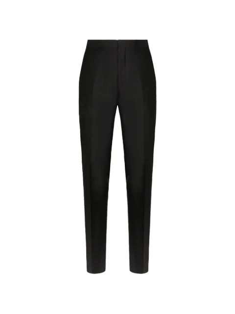Boggi Milano satin stripe tailored trousers Black BO24C040601