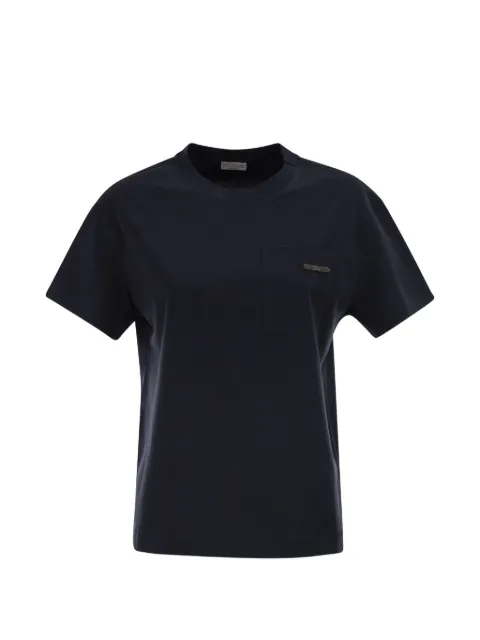 Brunello Cucinelli chest-pocket round-neck T-shirt Blue M0T81EC710C4224