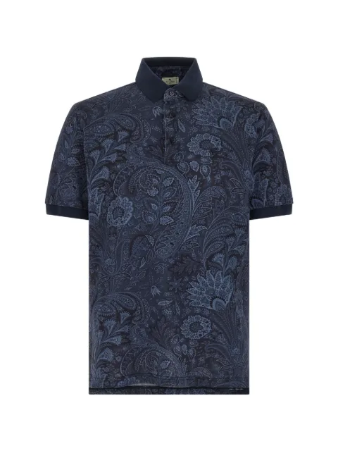 ETRO arnica paisley pegaso polo shirt Blue MRMD0004AKF81