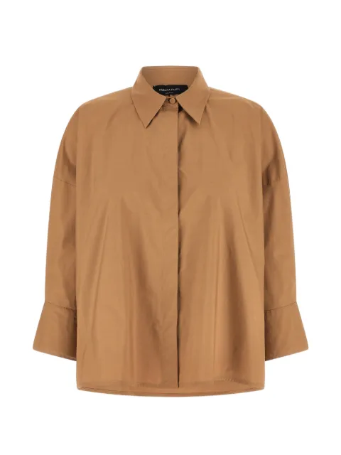 Fabiana Filippi tulle diamond-thread shirt Brown CAD266F309L582