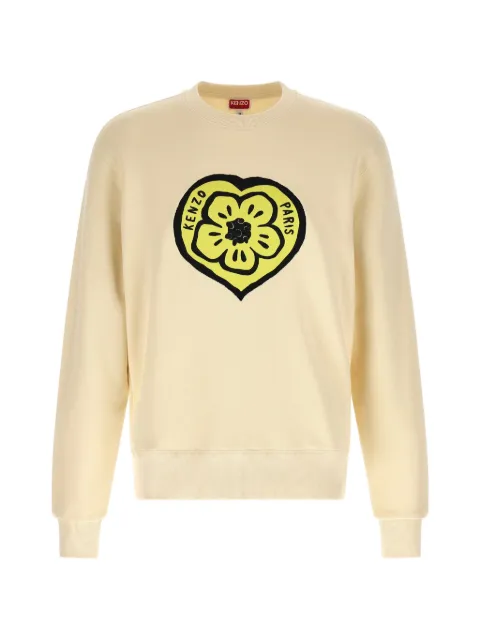 Kenzo logo-patch sweatshirt Neutrals FG55SW2044MJ