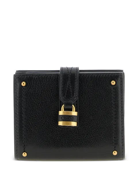 Chloé Paddington padlock-detail leather wallet Black CH26SP916O37