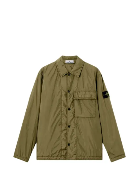 Stone Island 1200002 crinkle reps NY overshirt Green L1S151200002S0A23